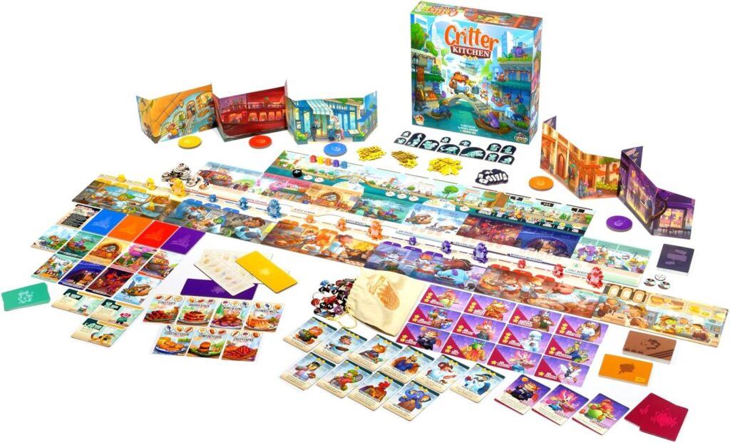 Tablero de juego de cocina de criaturas