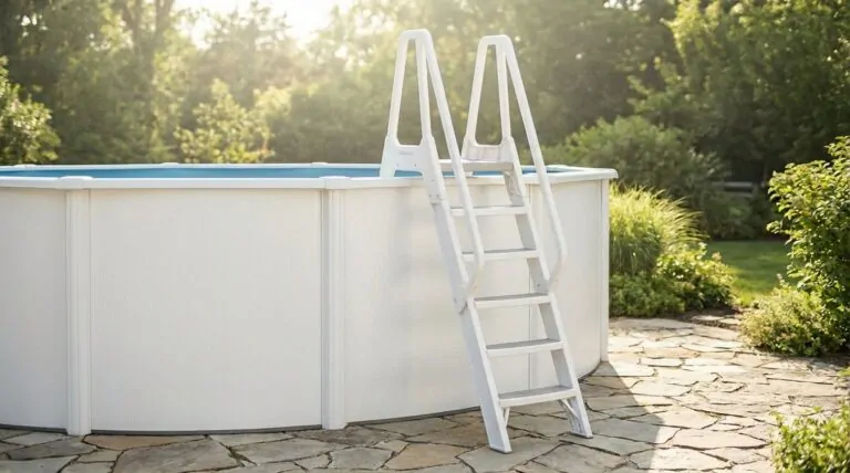 escalones de la piscina elevada