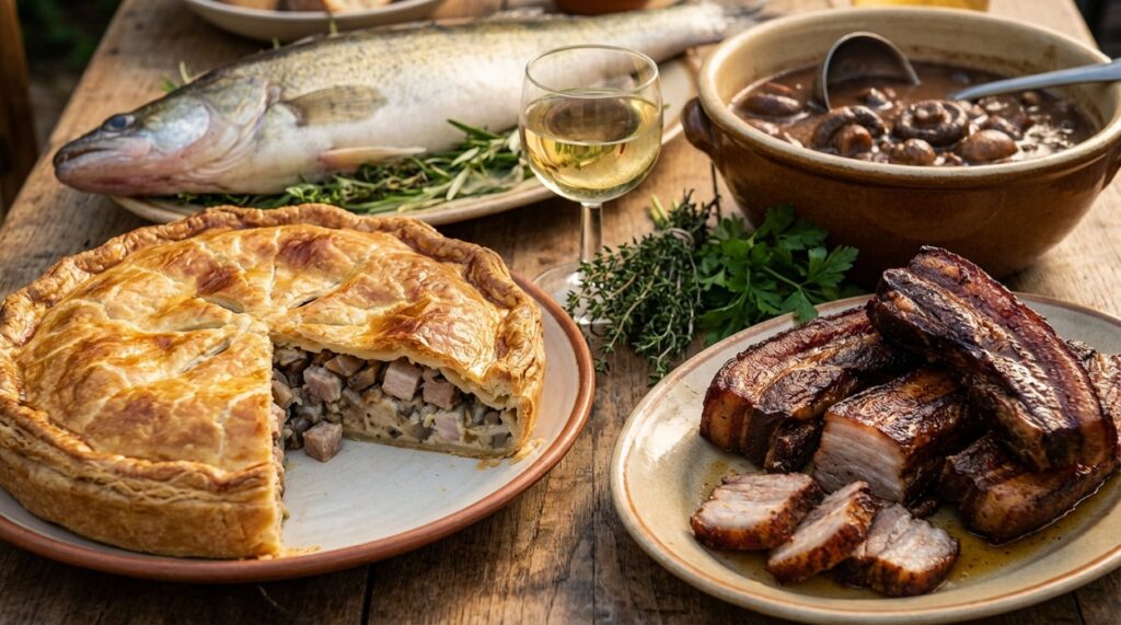 Especialidades de Angers en una mesa