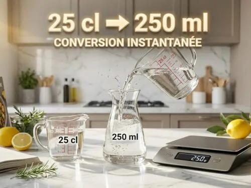Converti facilmente 25 centilitri (cl) in millilitri (ml)