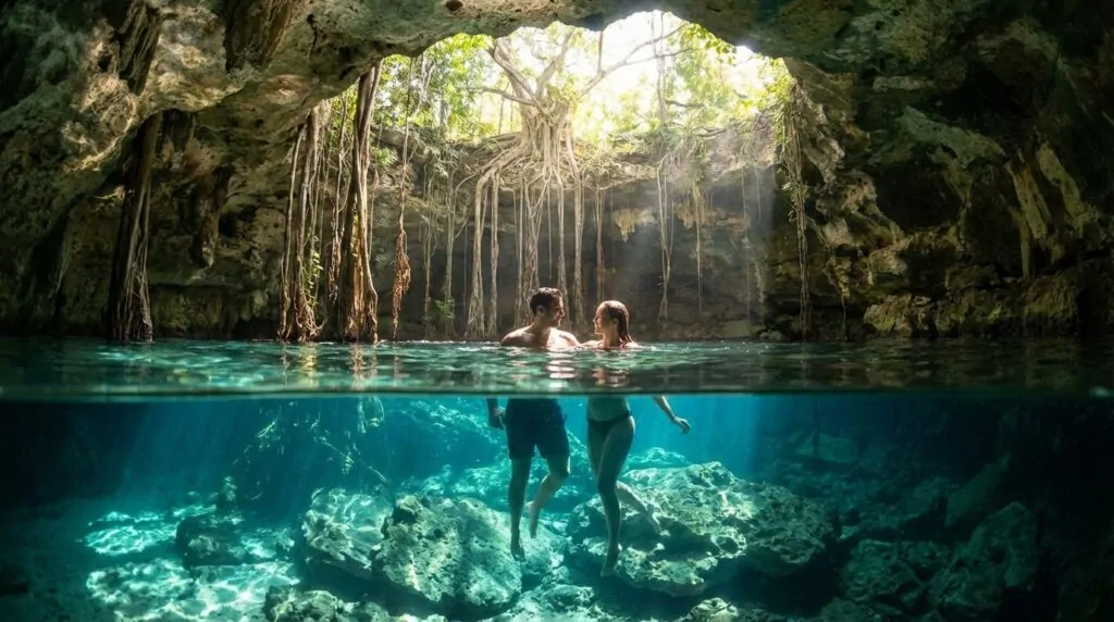 Flitterwochen und Erkundung der Cenoten in Mexiko