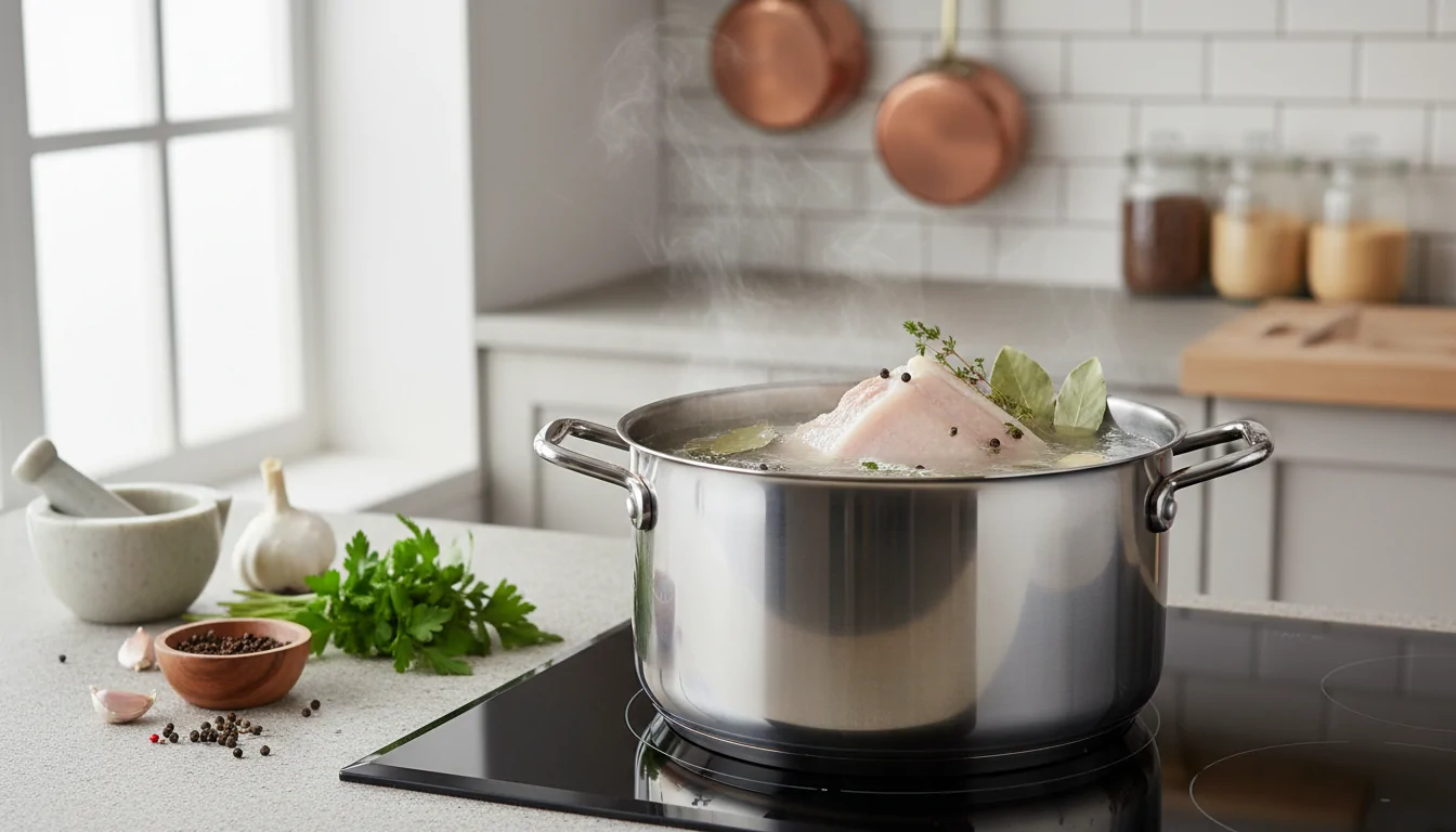palette demi-sel crue avant cuisson eau
