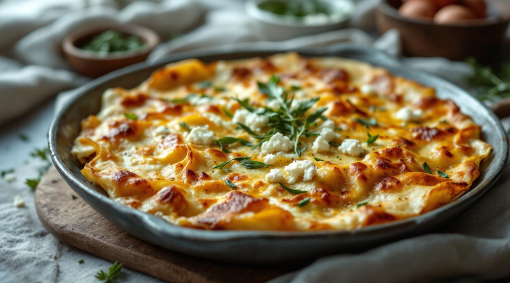 Banitsa de espinacas y queso feta, versión francesa sencilla