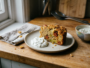 Cake chorizo & poireau, crème citron-aneth