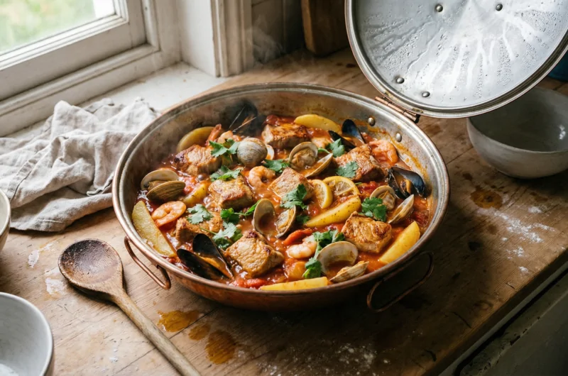 Pork and seafood cataplana Pork and seafood cataplana
