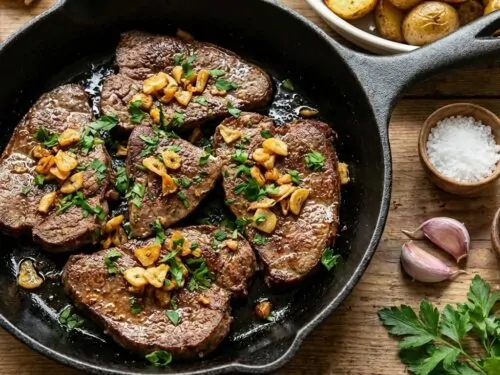 Receta de corazón de res con ajo y perejil