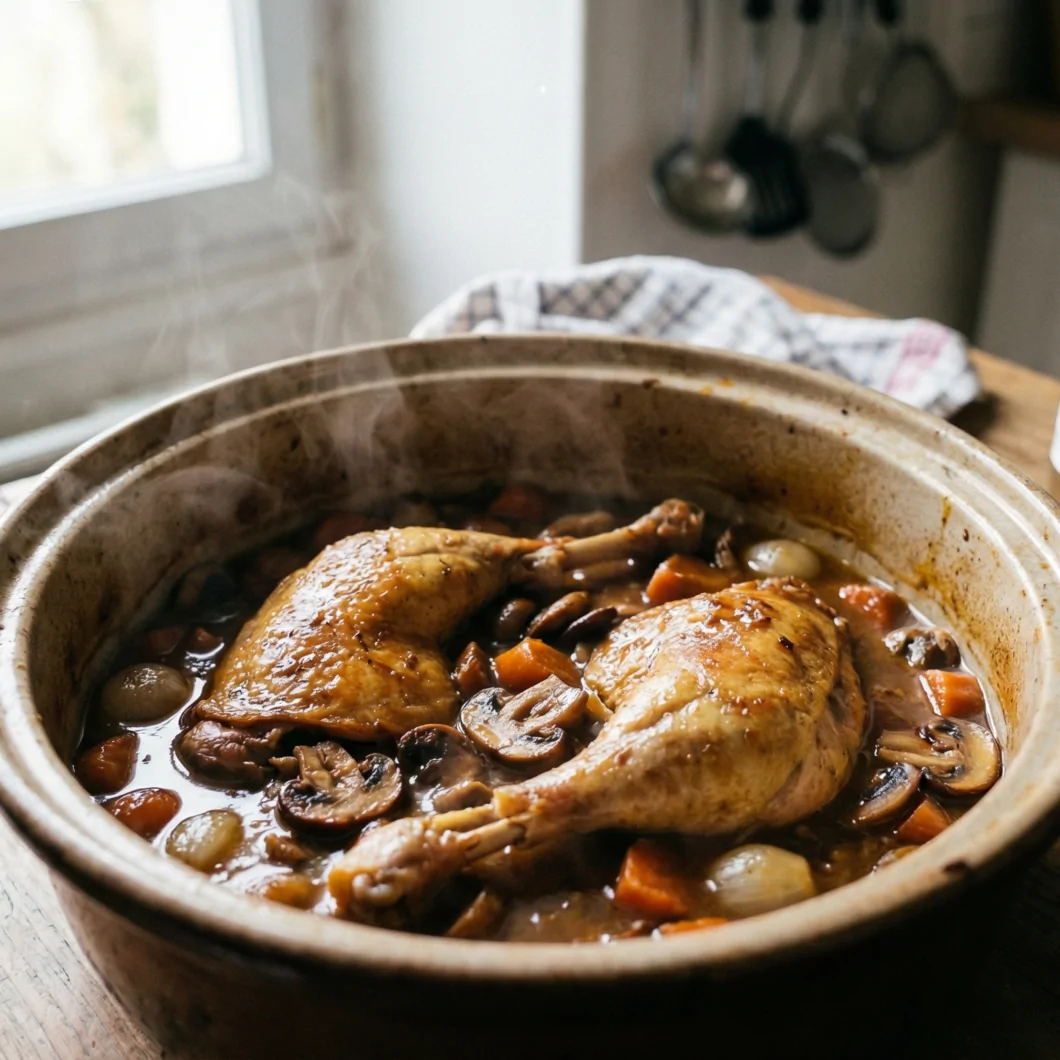 Guinea fowl leg in sauce Guinea fowl leg in sauce