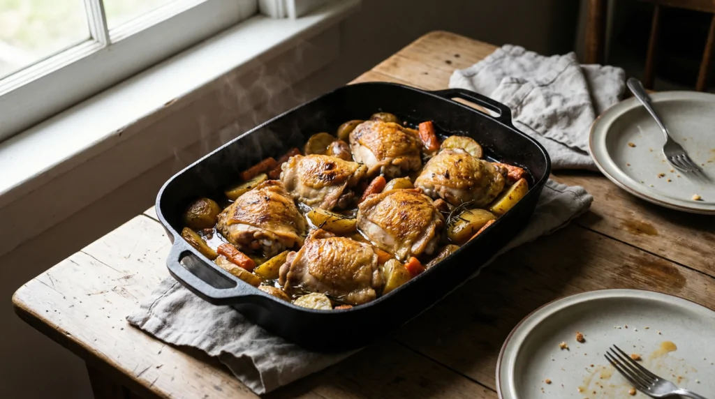 Muslo de pollo asado