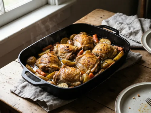 Muslo de pollo asado