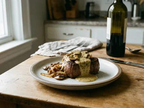 Solomillo de cerdo con mostaza