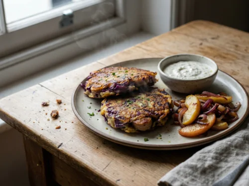 Probé este plato de col lombarda y salchicha en forma de hamburguesas crujientes: listo en 45 minutos, ¡un éxito asegurado!