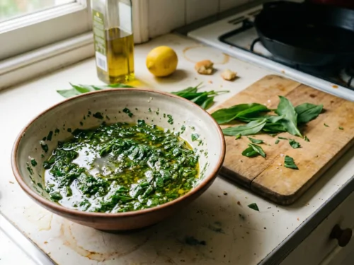 Wild garlic marinade