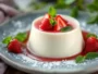 Panna cotta fraise-rhubarbe à la menthe fraîche