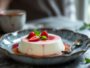 Panna cotta rhubarbe-fraise à la menthe fraîche
