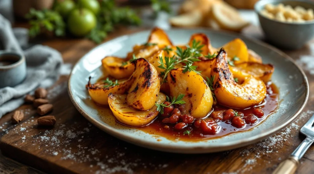 Porri al cartoccio con zucca e castagne
