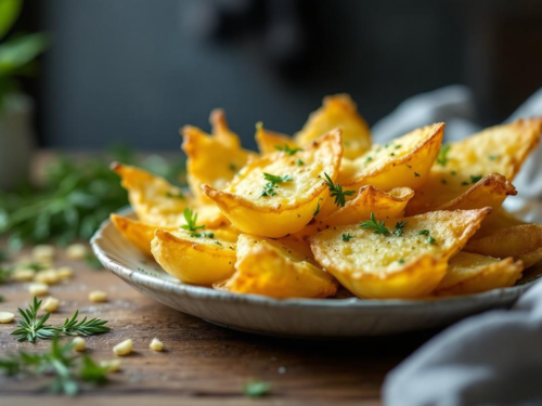 Espárragos papillotes con patatas nuevas