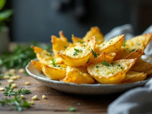 Espárragos papillotes con patatas nuevas