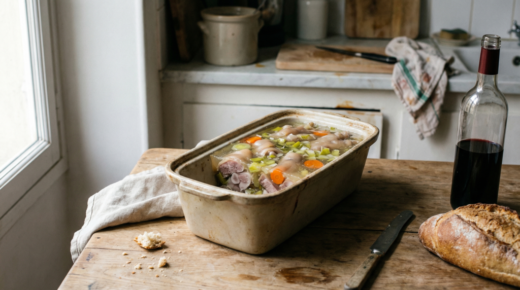 Patas de cerdo en gelatina
