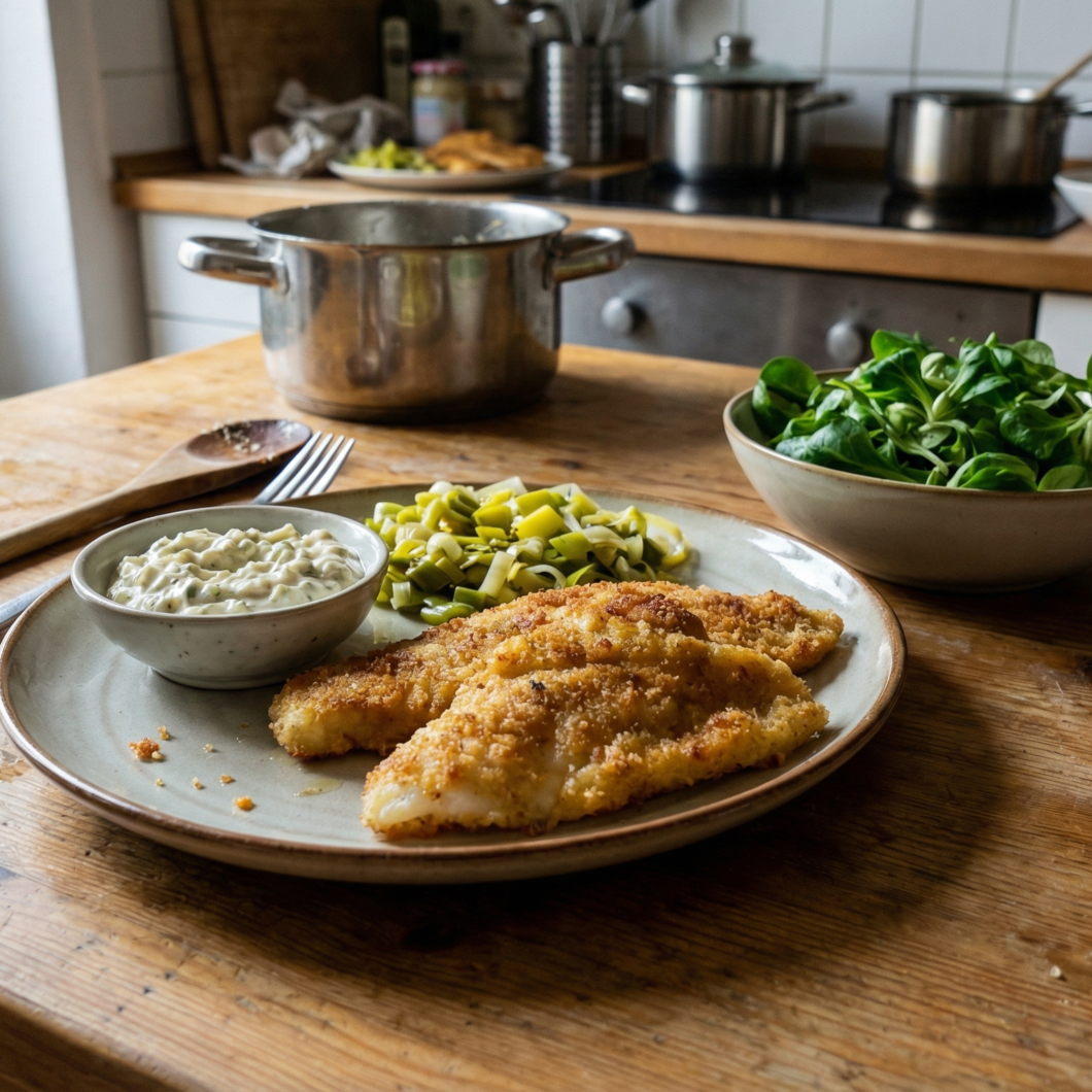 Pesce impanato fatto in casa