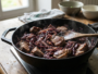Sautéed red cabbage with pork