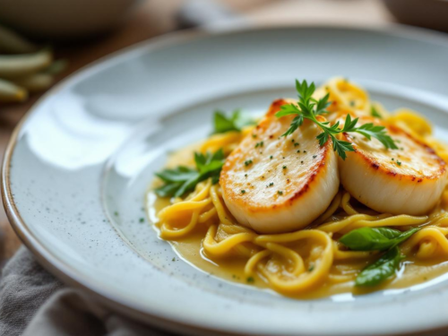 Suprema de pollo con espárragos y estragón