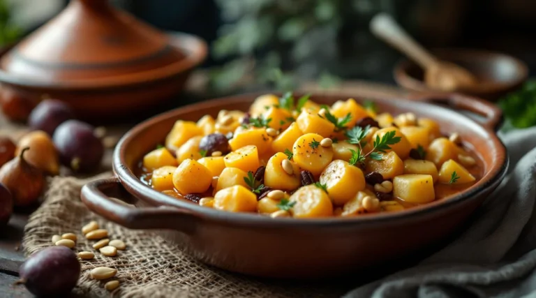 Tajine di patate dolci con fichi e noci Tajine di patate dolci con fichi e noci