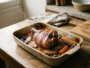 Roasted ham hock with shallots