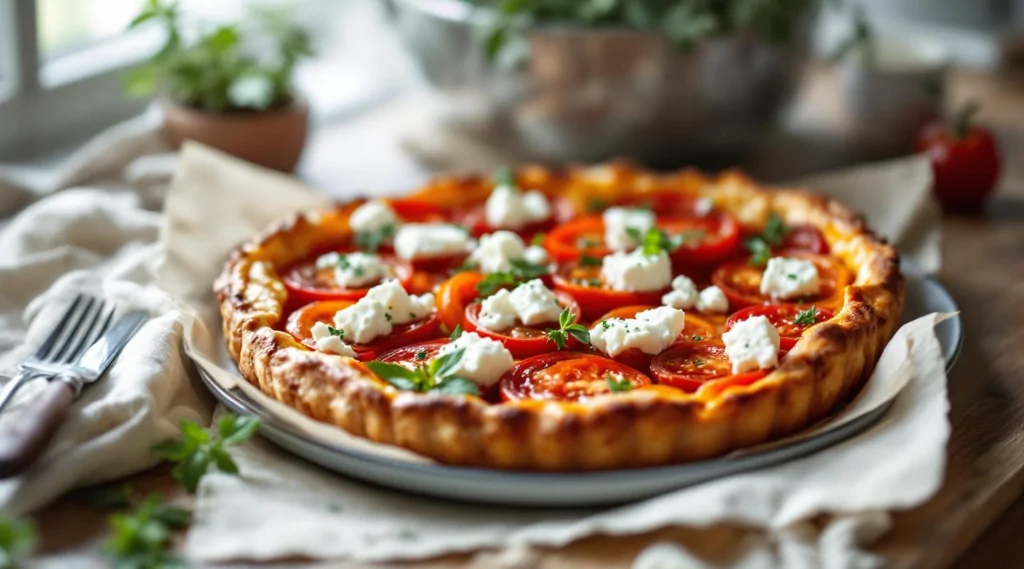 Tarte tatin di pomodorini e feta