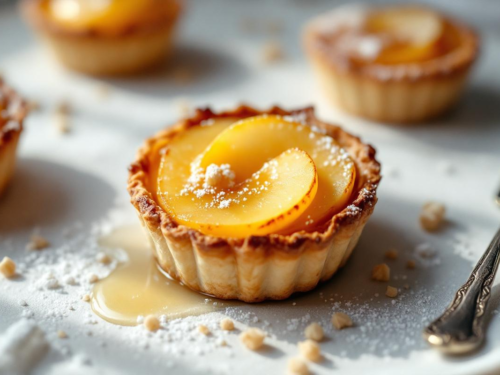 Tartaletas de manzana y pera con vainilla