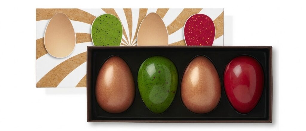 Chocolates de Pascua artesanales de Maison Caffet: huevos y conejos