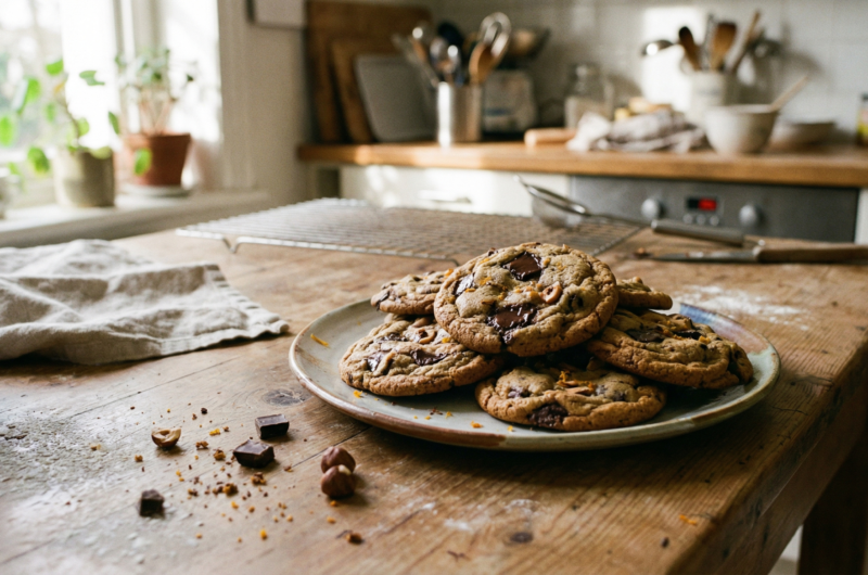 Biscotti con gocce di cioccolato