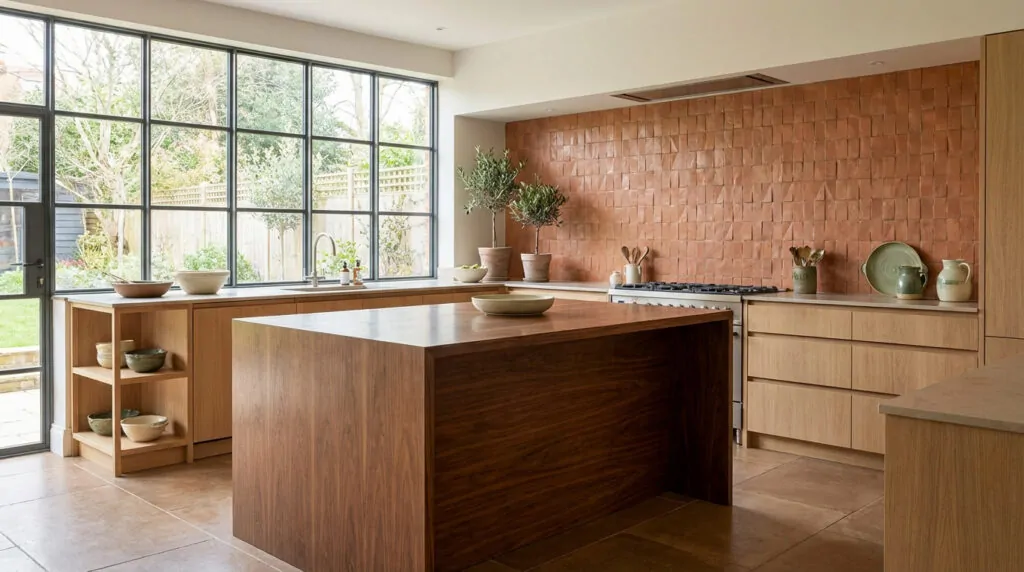 cuisine moderne et élégance du terracotta et du bois