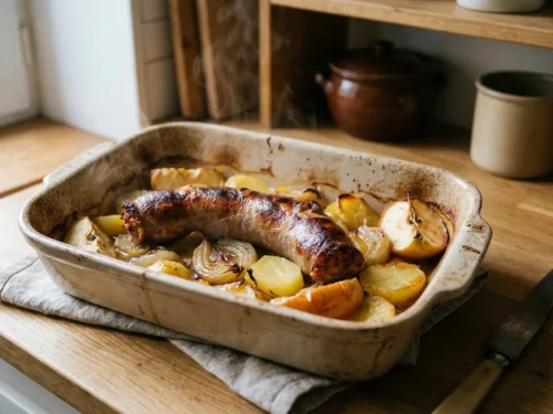 Salchicha Charlieu al horno