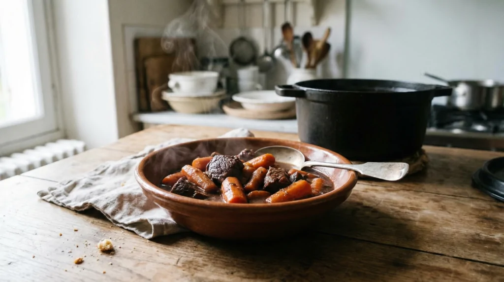 Carne de res y zanahorias