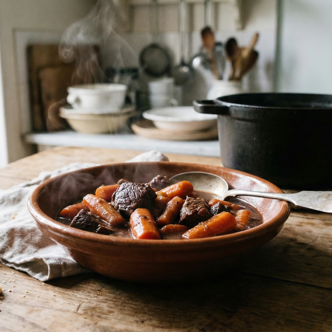 Mi receta de carne con zanahorias