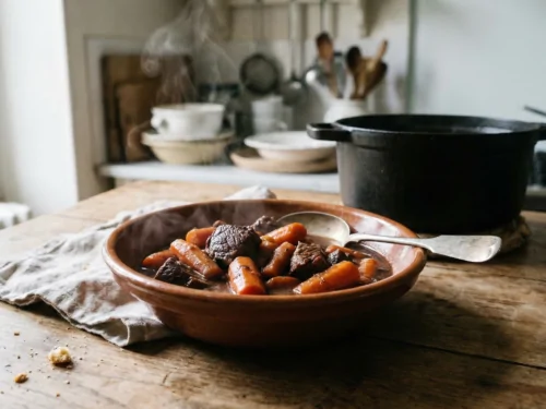 Carne de res y zanahorias