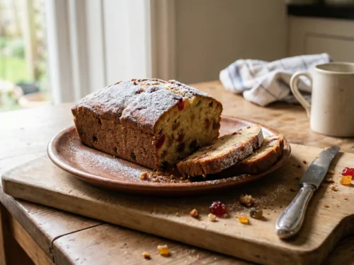 Cake aux fruits confits (recette de Sophie Dudemaine)