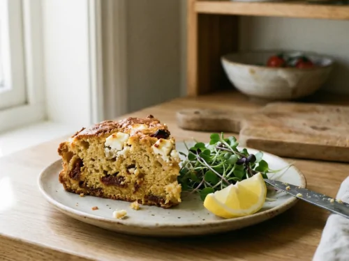 Cake salé feta tomates séchées