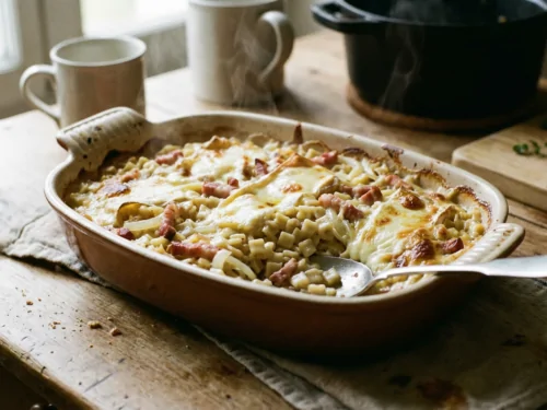 Receta de croziflette hecha con crozets