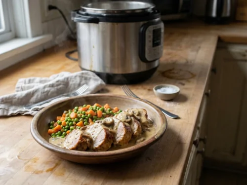 Solomillo de cerdo con queso Boursin usando Cookeo