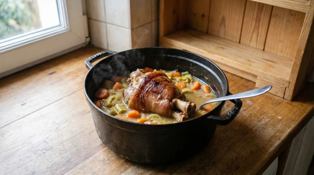 Codillo de cerdo en cazuela