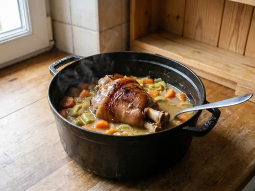 Jarret de porc en cocotte