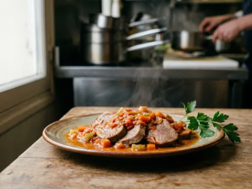 Lengua de ternera en salsa de tomate