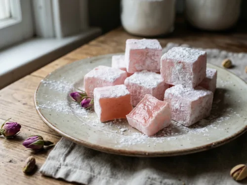 Delicia turca con sabor a rosa
