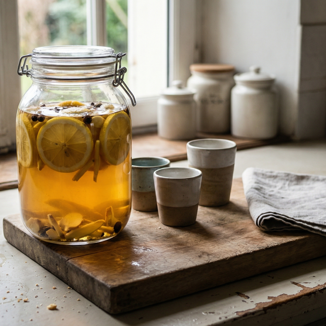 Ron infusionado con limón y jengibre