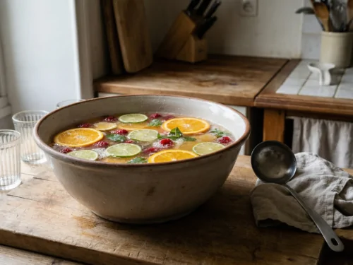 Sopa de champán con prosecco