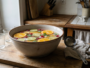 Champagne soup with prosecco
