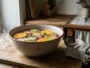 Champagne soup with prosecco