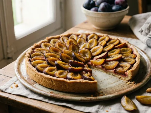 Tarte aux prunes : reine Claude, quetsche, sur pâte sablée de Mme Anne-Sophie Pic *Vous allez vous régaler*