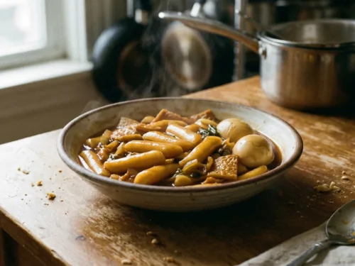 Tteokbokki sin chile